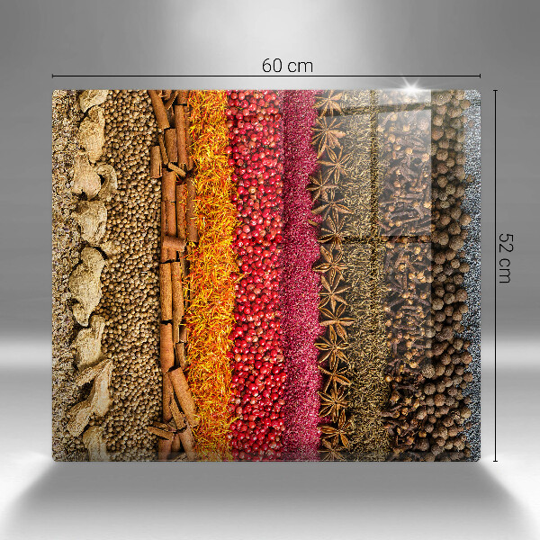 Üveg vágódeszka Színes fűszerek