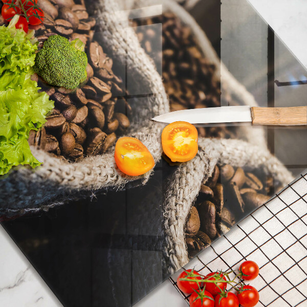 Üveg vágódeszka Zsák kávébab