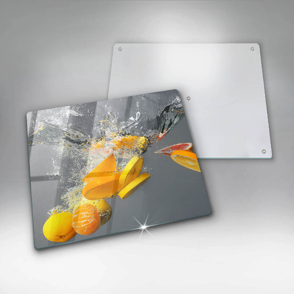 Üveg vágódeszka Citrom vízben