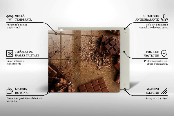 Üveg vágódeszka Csokoládé édességek