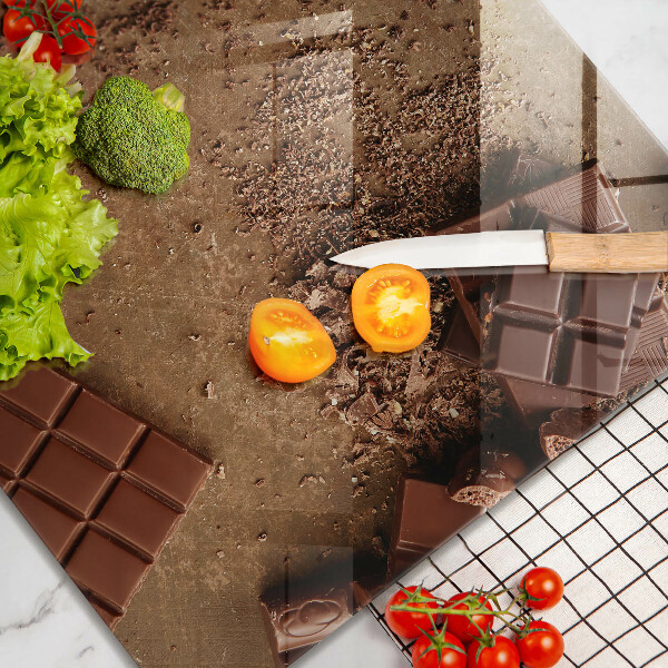 Üveg vágódeszka Csokoládé édességek