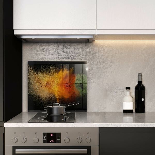 Üveg vágódeszka Színes fűszerek