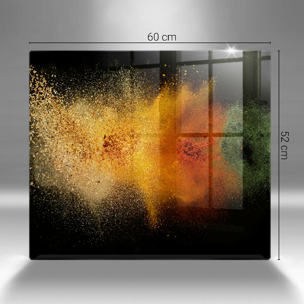 Üveg vágódeszka Színes fűszerek