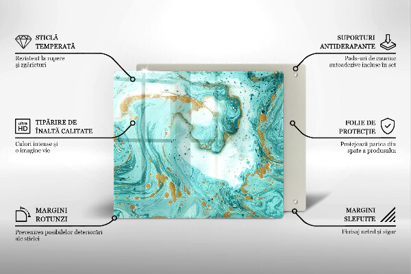 Üveg vágódeszka Kék absztrakció
