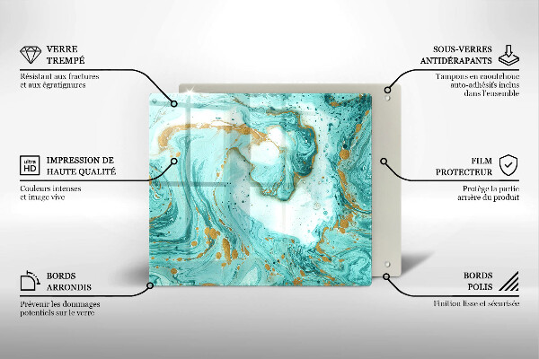 Üveg vágódeszka Kék absztrakció