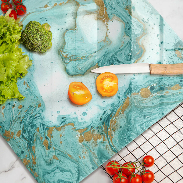 Üveg vágódeszka Kék absztrakció