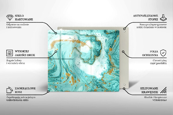 Üveg vágódeszka Kék absztrakció