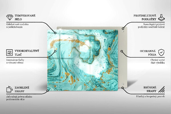 Üveg vágódeszka Kék absztrakció