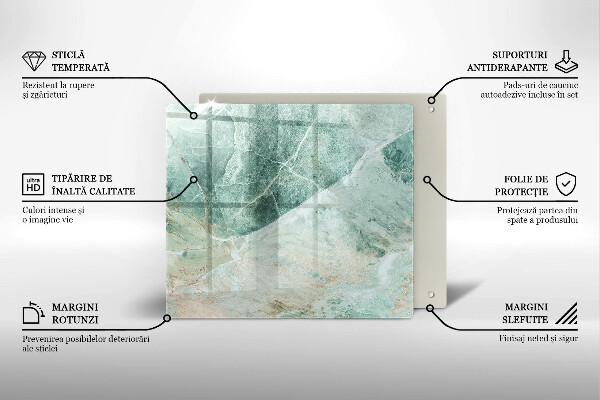 Üveg vágódeszka Kő szerkezet