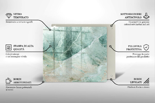 Üveg vágódeszka Kő szerkezet