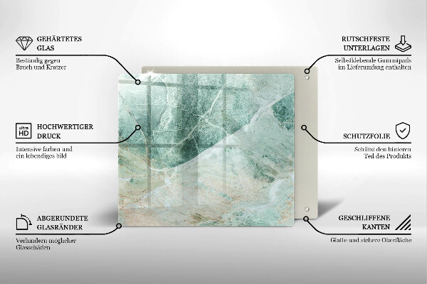 Üveg vágódeszka Kő szerkezet