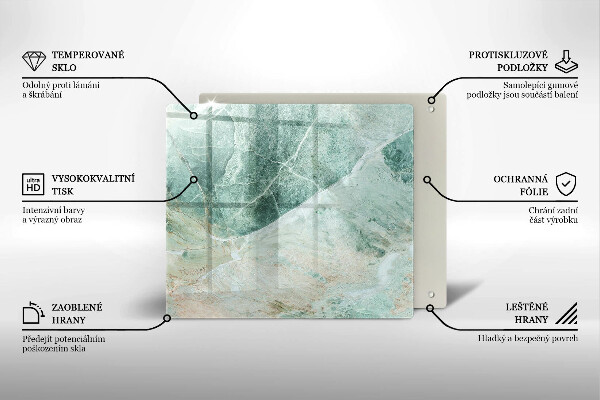 Üveg vágódeszka Kő szerkezet