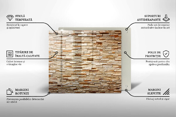 Üveg vágódeszka Díszítő kövek textúrája