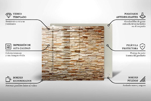 Üveg vágódeszka Díszítő kövek textúrája