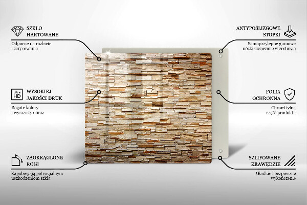 Üveg vágódeszka Díszítő kövek textúrája