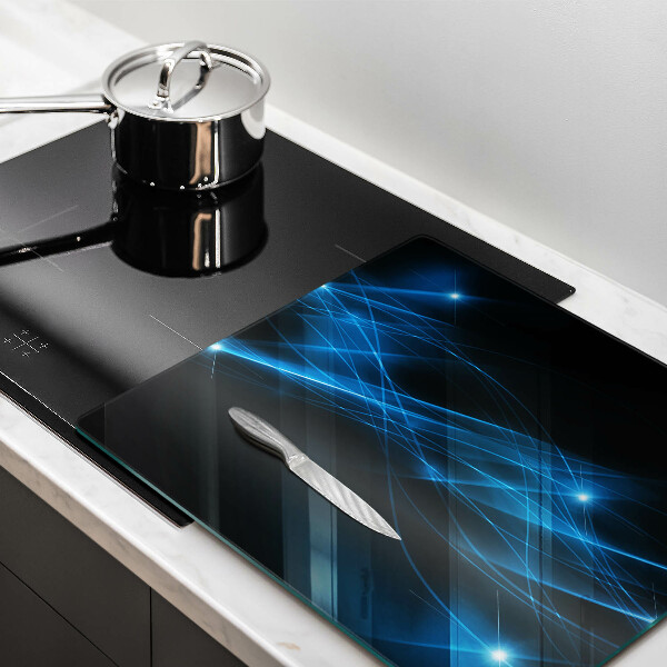 Üveg vágódeszka Absztrakt kék füst