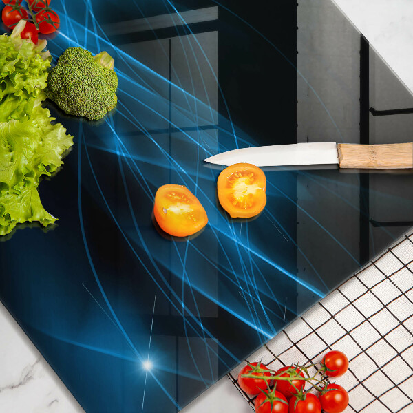 Üveg vágódeszka Absztrakt kék füst