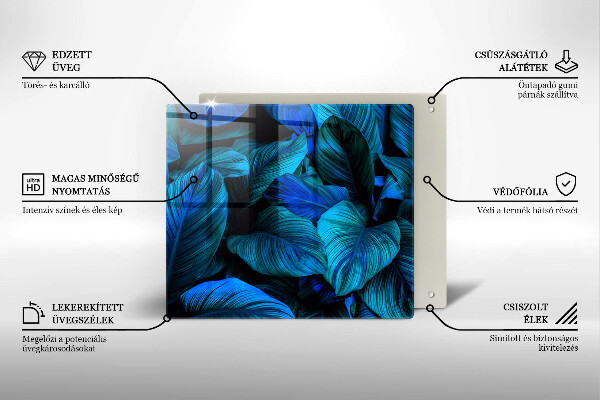 Üveg vágódeszka Dzsungel növényzet levelei