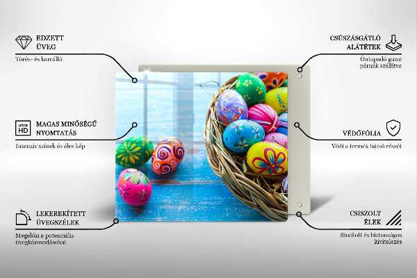 Üveg vágódeszka Húsvéti tojások Húsvéti tojások
