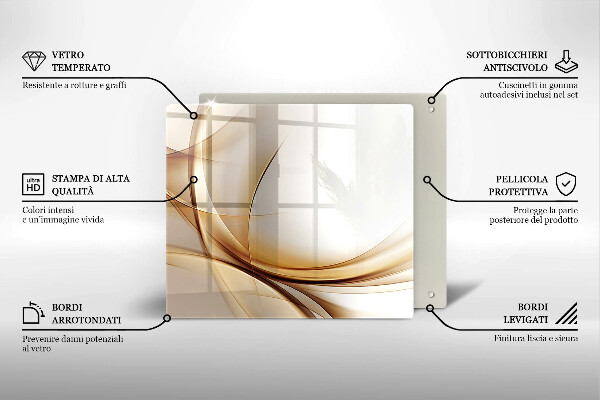 Üveg vágódeszka Absztrakt formák