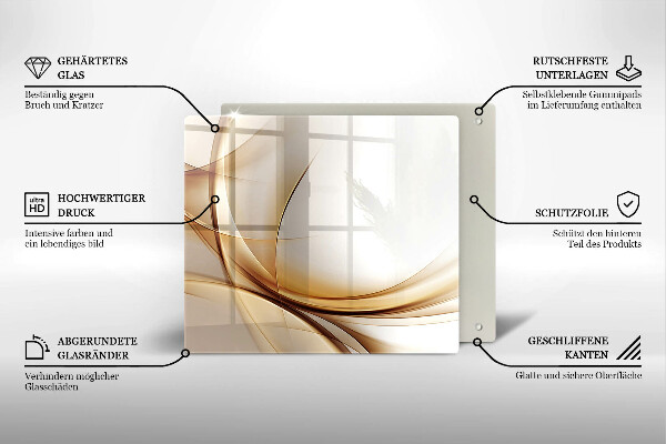 Üveg vágódeszka Absztrakt formák