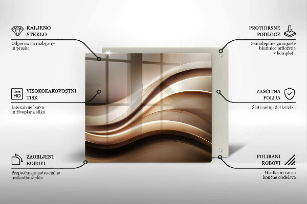 Üveg vágódeszka Absztrakciós finom vonalak