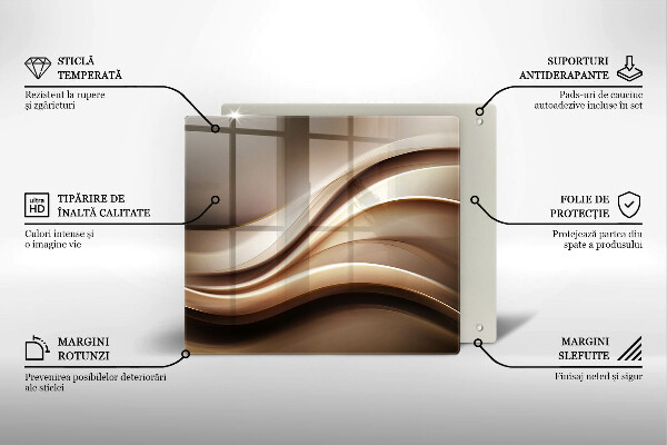 Üveg vágódeszka Absztrakciós finom vonalak