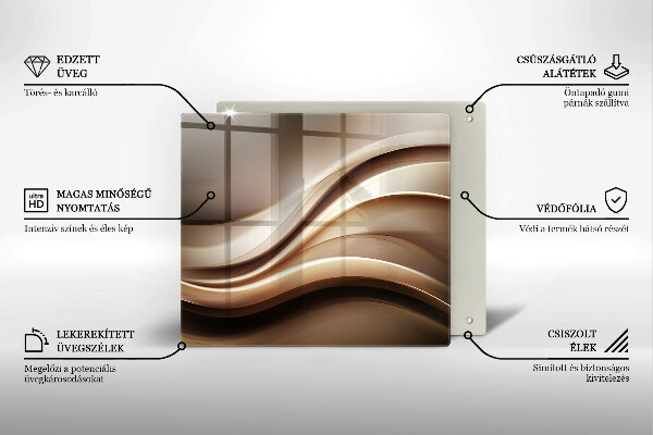 Üveg vágódeszka Absztrakciós finom vonalak
