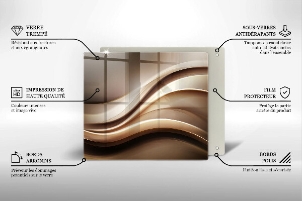 Üveg vágódeszka Absztrakciós finom vonalak