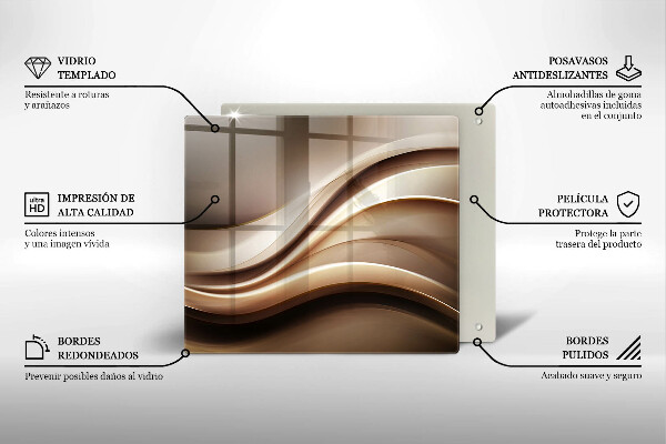 Üveg vágódeszka Absztrakciós finom vonalak