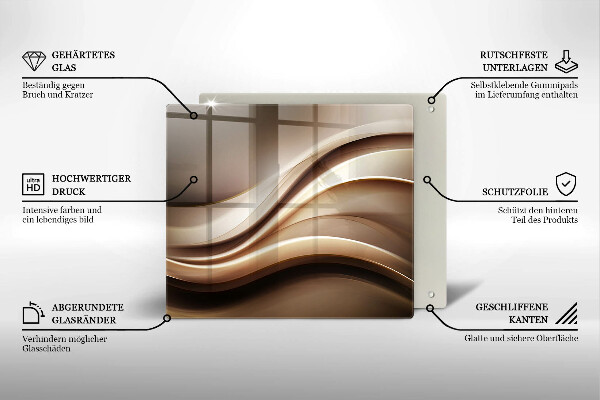 Üveg vágódeszka Absztrakciós finom vonalak