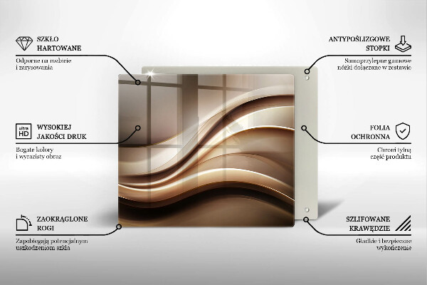 Üveg vágódeszka Absztrakciós finom vonalak