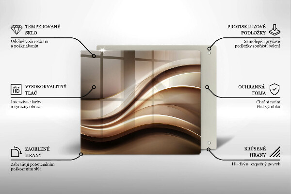 Üveg vágódeszka Absztrakciós finom vonalak