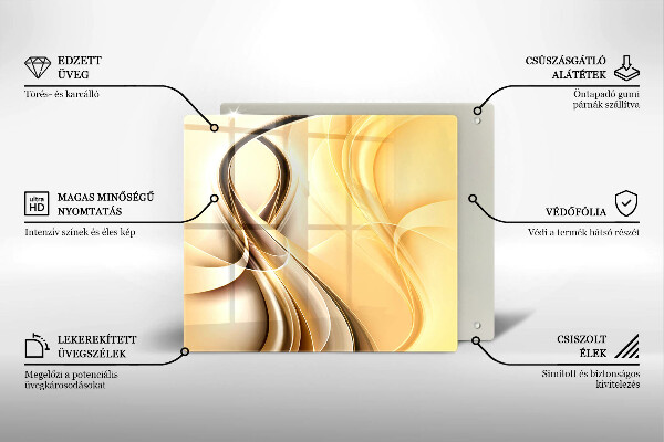 Üveg vágódeszka Füst absztrakció