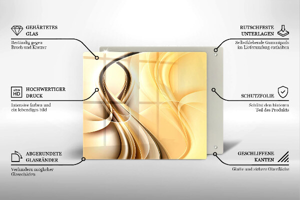 Üveg vágódeszka Füst absztrakció