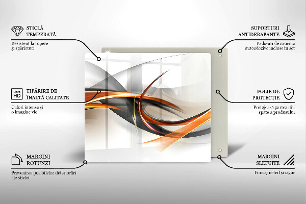 Üveg vágódeszka Modern formák