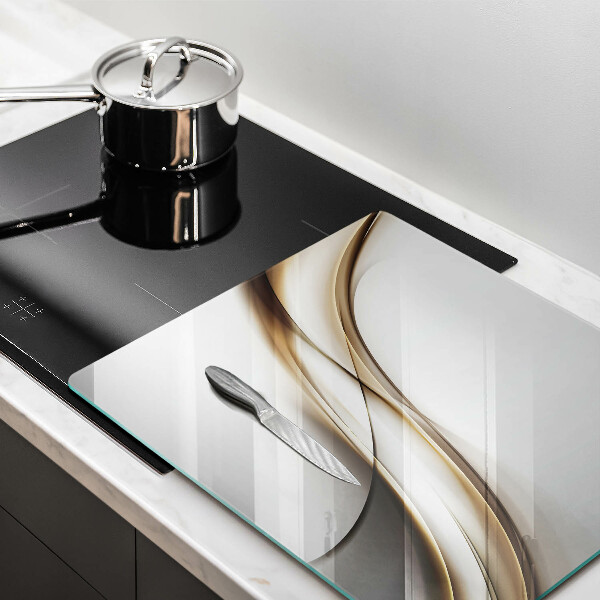 Üveg vágódeszka Lágy vonalak absztrakciója