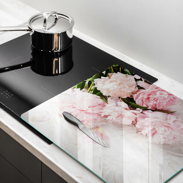 Üveg vágódeszka Finom rózsa virágok