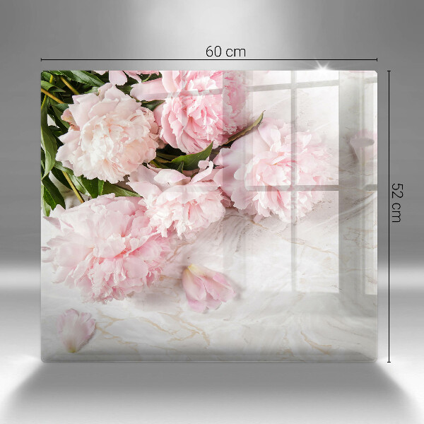 Üveg vágódeszka Finom rózsa virágok