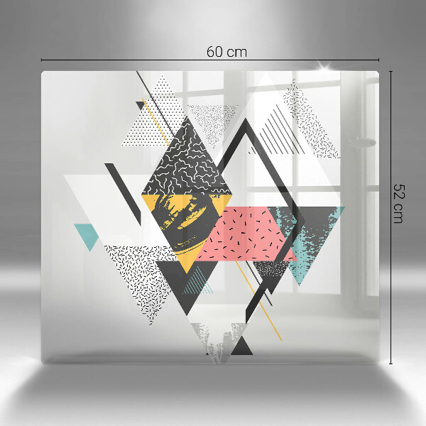 Üveg vágódeszka Absztrakt háromszögek