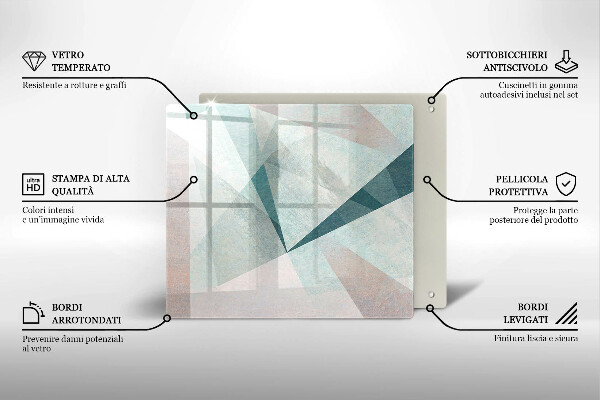 Üveg vágódeszka Éles absztrakció