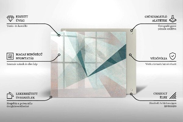 Üveg vágódeszka Éles absztrakció