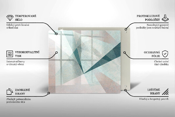 Üveg vágódeszka Éles absztrakció