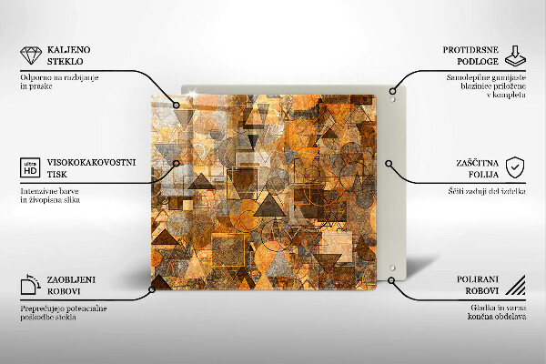 Üveg vágódeszka Varrat nélküli mintát geometriai alakzatok