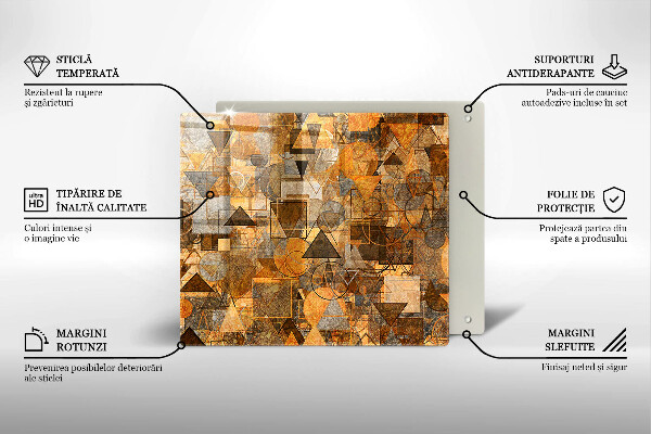 Üveg vágódeszka Varrat nélküli mintát geometriai alakzatok