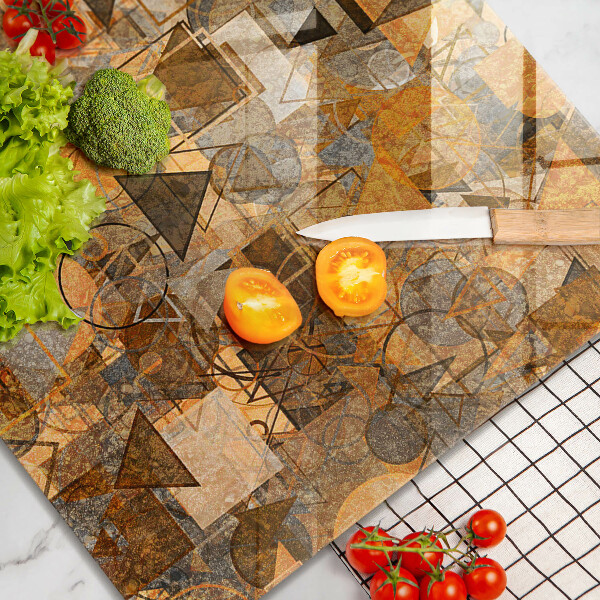 Üveg vágódeszka Varrat nélküli mintát geometriai alakzatok