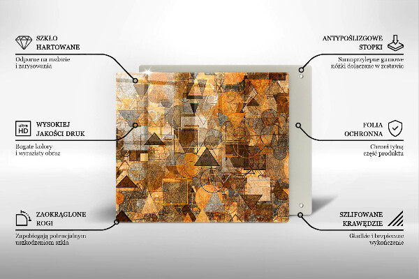 Üveg vágódeszka Varrat nélküli mintát geometriai alakzatok