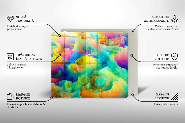 Üveg vágódeszka Színes absztrakció