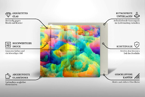 Üveg vágódeszka Színes absztrakció