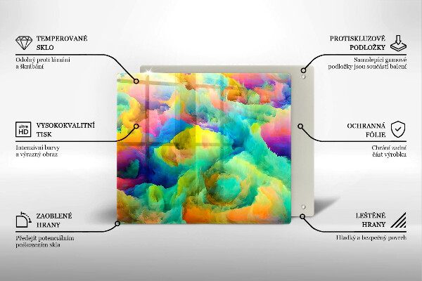 Üveg vágódeszka Színes absztrakció